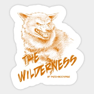 Wolf, The Wilderness- Orange Design Sticker